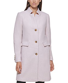 Petite Single-Breasted Bouclé Walker Coat, Created for Macy's