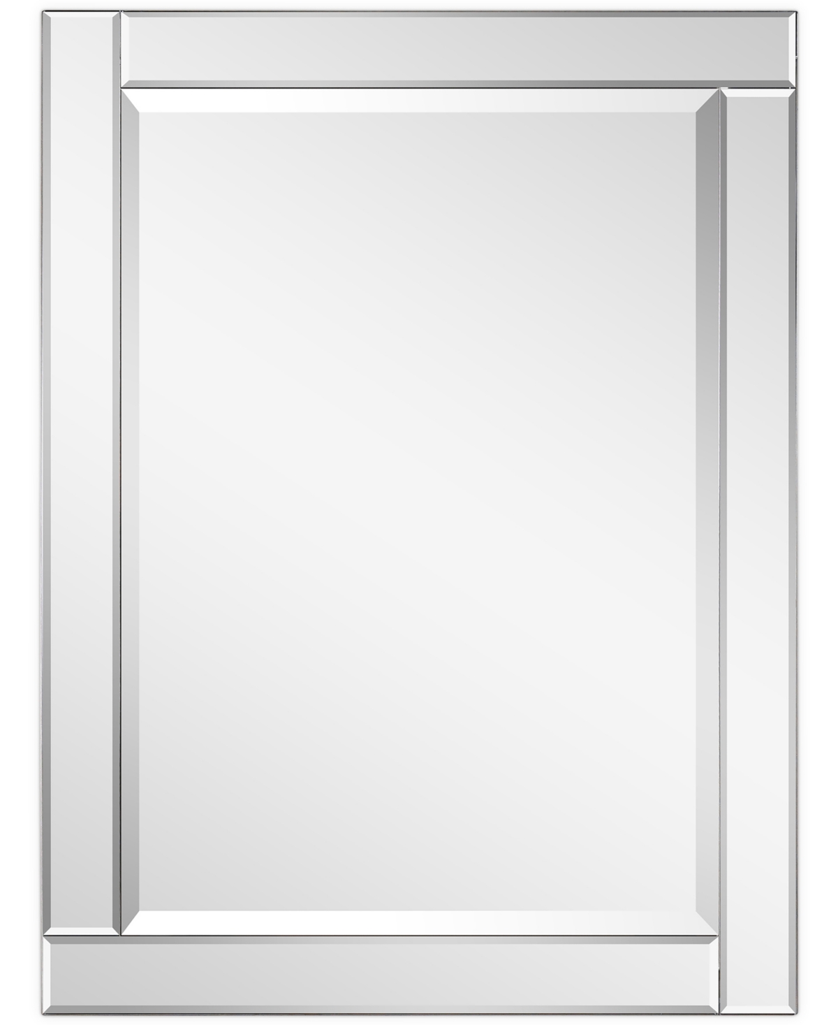 Moderno Beveled Rectangle Wall Mirror, 40" x 30" x 1.18" - Clear