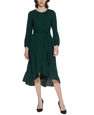 Jessica Howard Petite Ruffled High-Low Dress & Reviews - Dresses ...