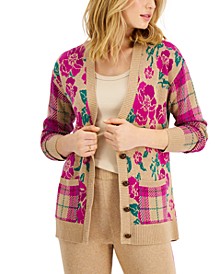 Floral Button Up Cardigan, Created for Macy's