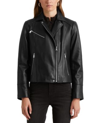 lauren ralph lauren leather moto jacket