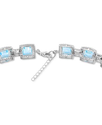 Macy's - Blue and White Topaz Tennis Bracelet in Sterling Silver