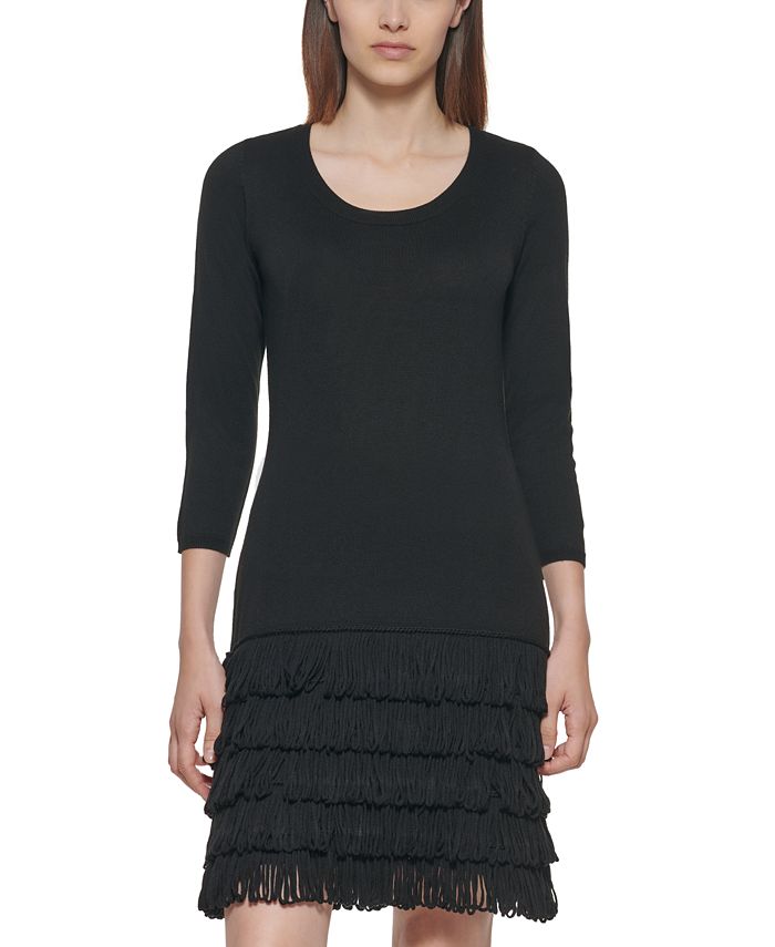 Calvin klein cheap fringe dress