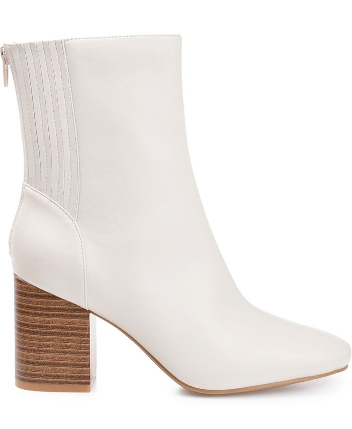 Journee Collection Women's Maize Square Toe Booties - Macy's