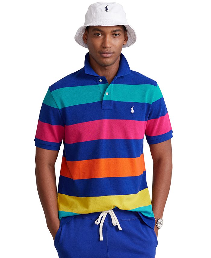Polo Ralph Lauren Men's Classic-Fit Striped Mesh Polo Shirt & Reviews -  Casual Button-Down Shirts - Men - Macy's
