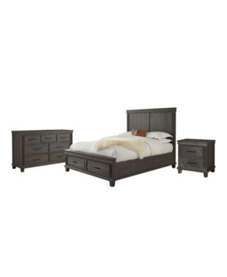 Furniture - Hampton 3pc Bedroom Set (King Storage Bed, Dresser, Nightstand)