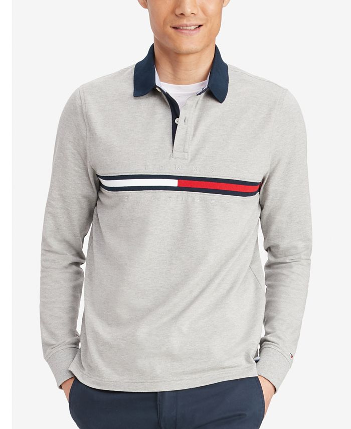 til eksil klima Latterlig Tommy Hilfiger Men's Tanner Long-Sleeve Polo Shirt - Macy's