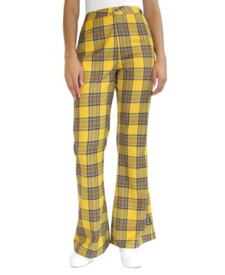 Almost Famous - Juniors' Plaid Flare-Leg Jeans
