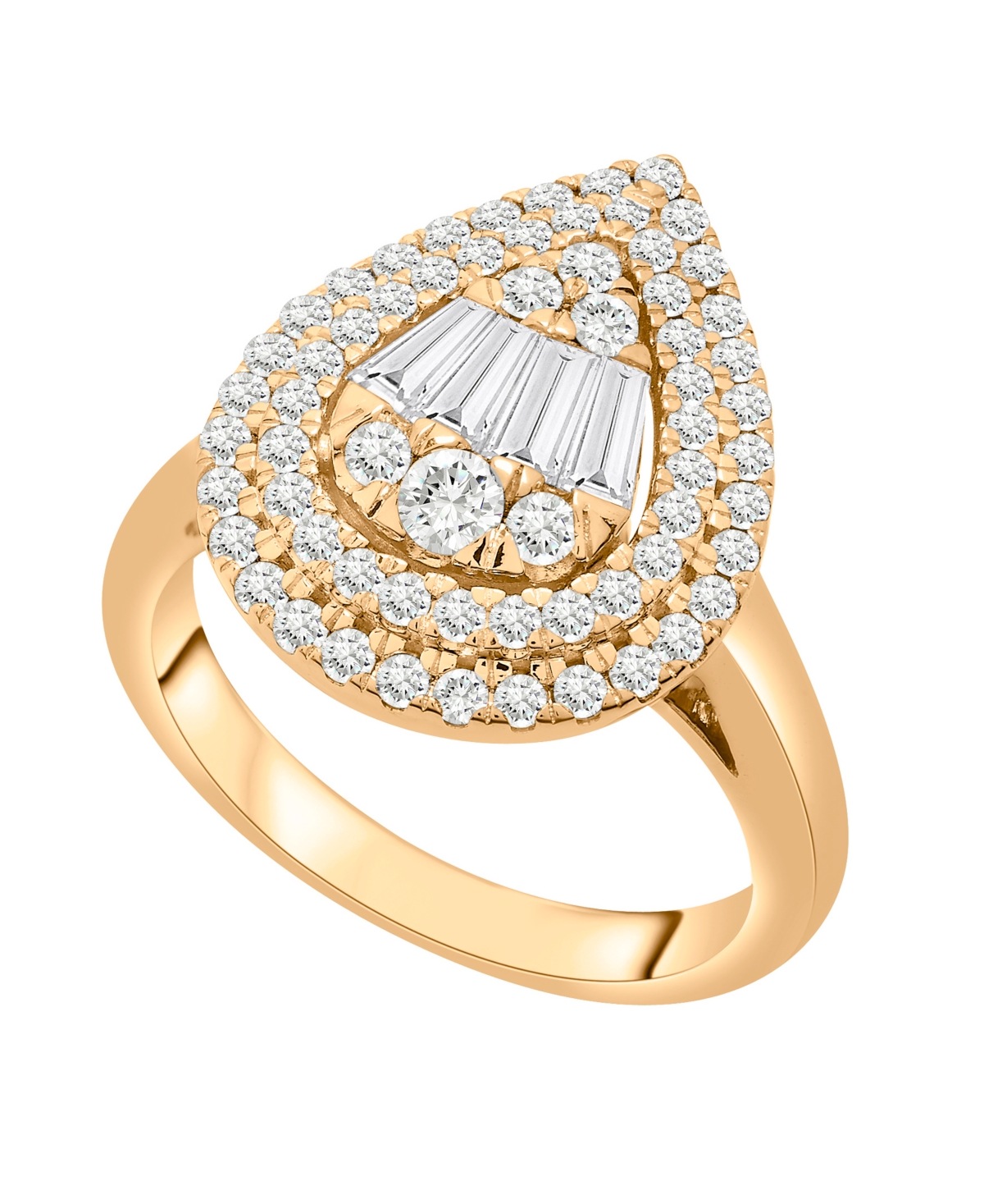 Wrapped in Love Diamond Teardrop Cluster Statement Ring (1 ct. t.w.) in 14k White Gold or 14k Created for Macy's - Yellow Gold