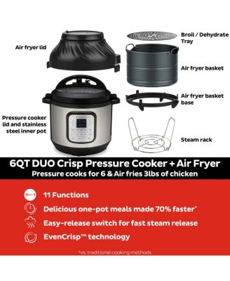 Instant Pot Duo Crisp 11-in-1 Air Fryer And Electric Pressure Cooker ...