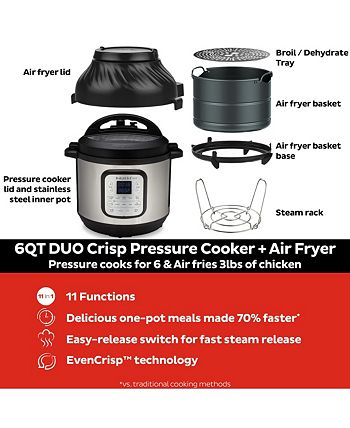 Instant Pot Duo Crisp 6-Qt. Pressure Cooker & Air Fryer
