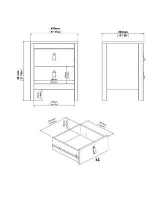 Madrid 2-Drawer Nightstand