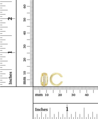 Cubic Zirconia Triple Row Ear Cuffs