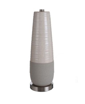 Slightly Tapered 2 Tone Round Ceramic Lamp
