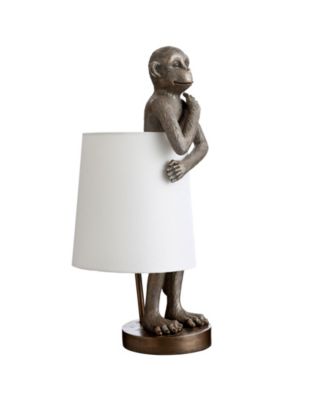 StyleCraft Home Collection Standing Brass Monkey Table Lamp