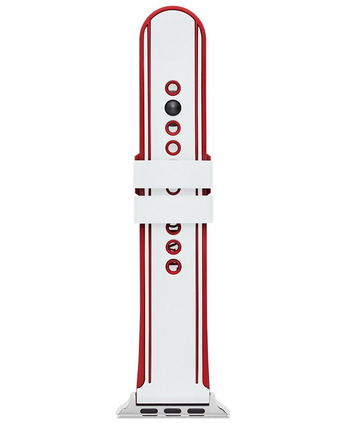 plukke antyder albue A|X Armani Exchange Men's Red and White Silicone Band for Apple Watch 42  mm- 44 mm - Macy's