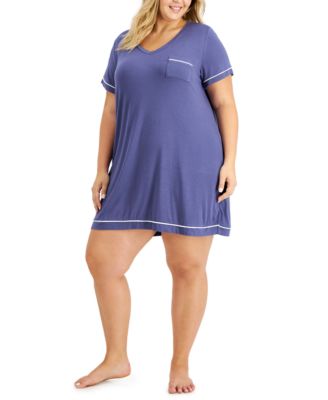 Alfani Plus Size V-Neck Sleep Shirt 