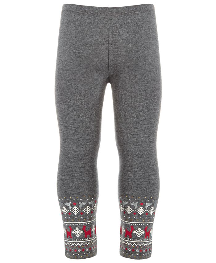 First Impressions Baby Girls Snowy Fair Isle Leggings, Created for