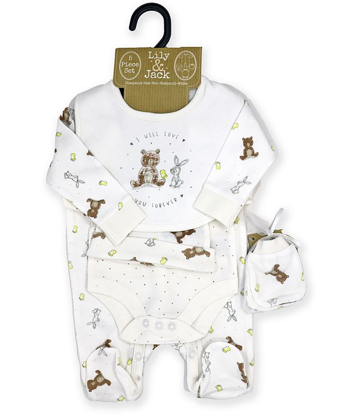 Lily & Jack Baby Boys and Girls 5 Piece I Will Love You Forever Layette