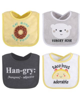 Cotton Baby Bibs for Girls or Boys, 8 Pack, Green, Blue, Yellow