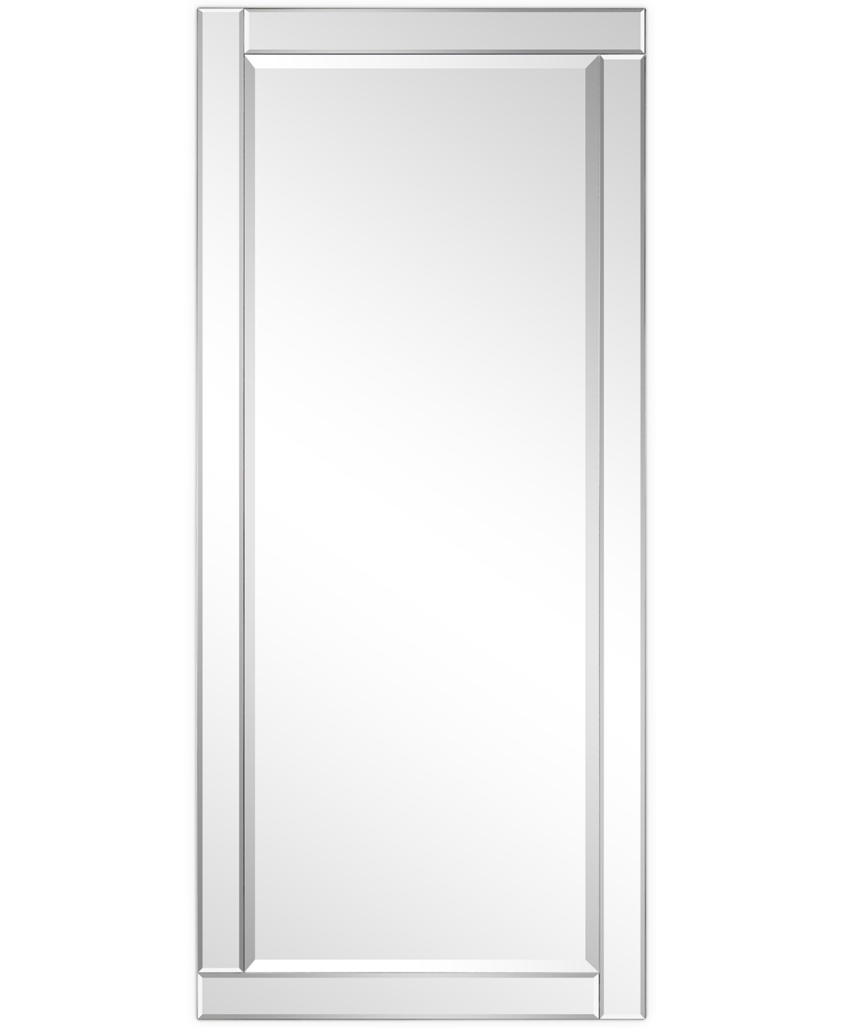 Moderno Beveled Rectangle Wall Mirror, 54" x 24" x 1.18" - Clear