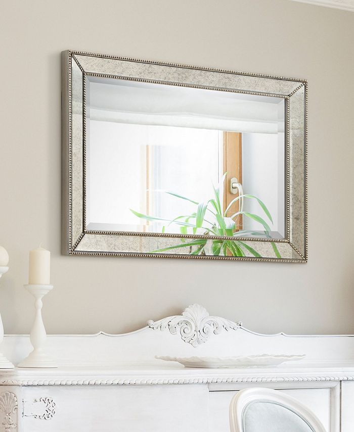 Empire Art Direct Solid Wood Frame Covered with Beveled Antique Mirror