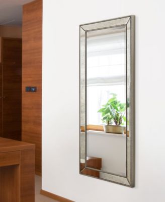 Solid Wood Frame Covered with Beveled Antique Mirror Panels - 24" x 54"