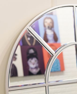 Solid Wood Base Covered with Beveled Arch Window Mirror - 30" x 40"