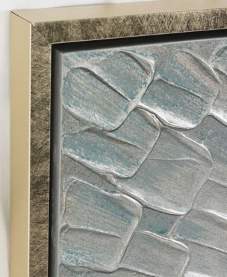 Silver Ice 3-Piece Textured Metallic Hand Painted Wall Art Set by Martin Edwards, 60" x 20" x 1.5"