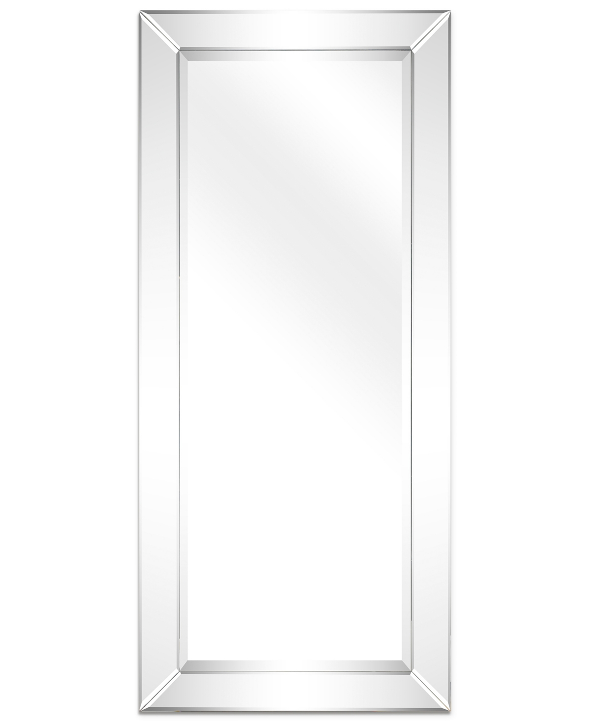 Solid Wood Frame Covered with Beveled Clear Mirror Panels - 24" x 54" - Clear