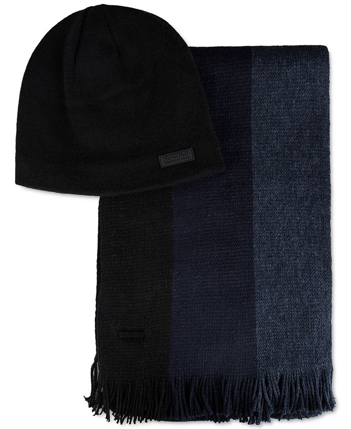 Kenneth Cole Reaction - Men's Striped Scarf and Beanie