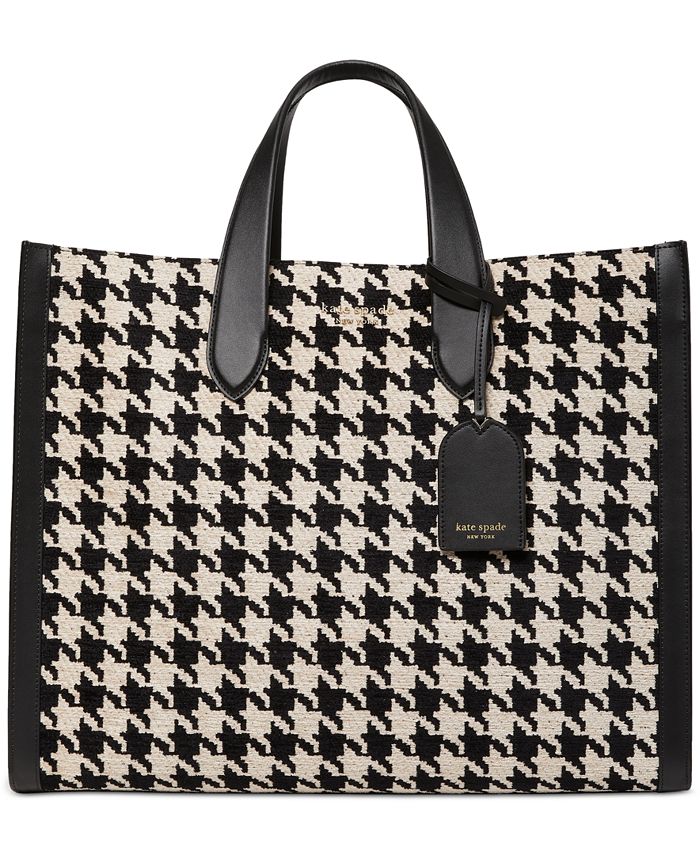 kate spade new york Manhattan Houndstooth Chenille Large Tote & Reviews -  Handbags & Accessories - Macy's