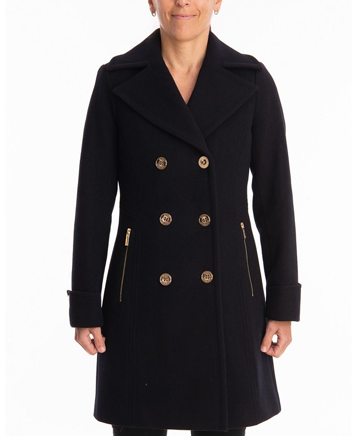 Michael Kors Women's Double-Breasted Peacoat Coat, Created for Macy's ...