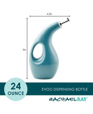 Ceramic EVOO Oil and Vinegar Dispensing Bottle, 24-Ounce
