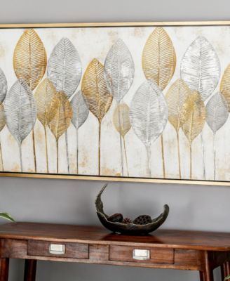 by Cosmopolitan Brown Contemporary Canvas Wall Art, 27 x 55