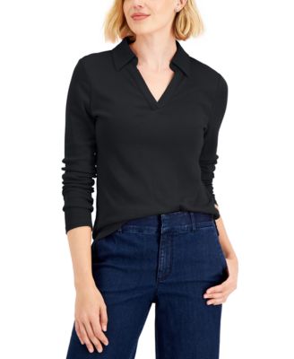 Black Long Sleeve Womens Tops - Macy's