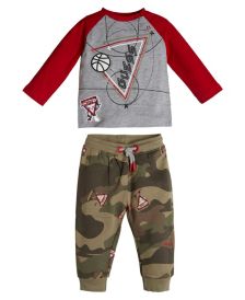 Baby Boys Logo T-shirt and Printed French Terry Joggers, 2 Piece Set