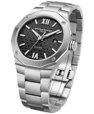 Men's Swiss Automatic Stainless Steel Bracelet Watch 42mm