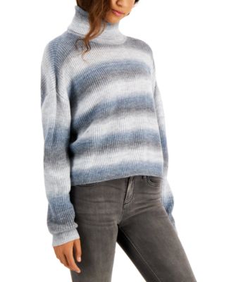 Hooked Up by IOT - Juniors' Spacedye-Striped Turtleneck Sweater