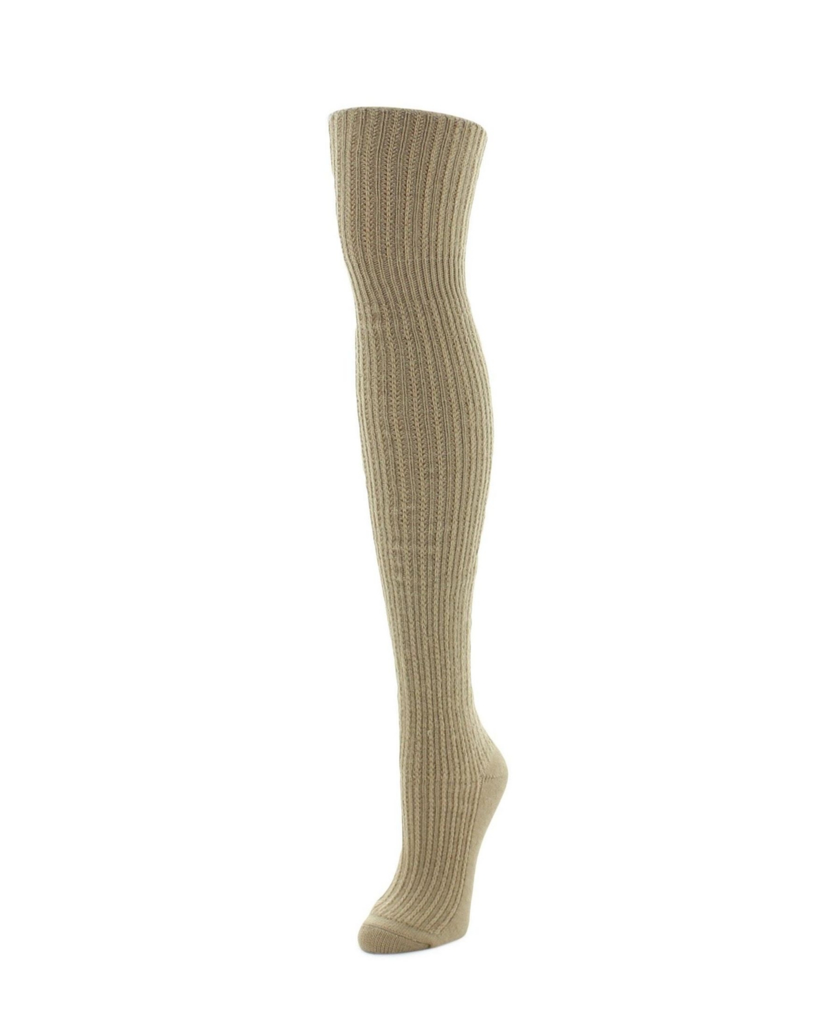 Women's Cable Rib Over The Knee Socks - Camel