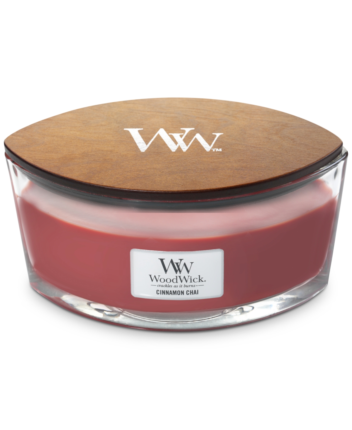 Cinnamon Chai Ellipse Candle - Dark Red