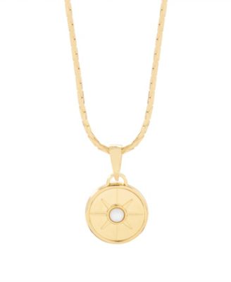 Rosa 14K Gold Plated Coin Pendant Necklace