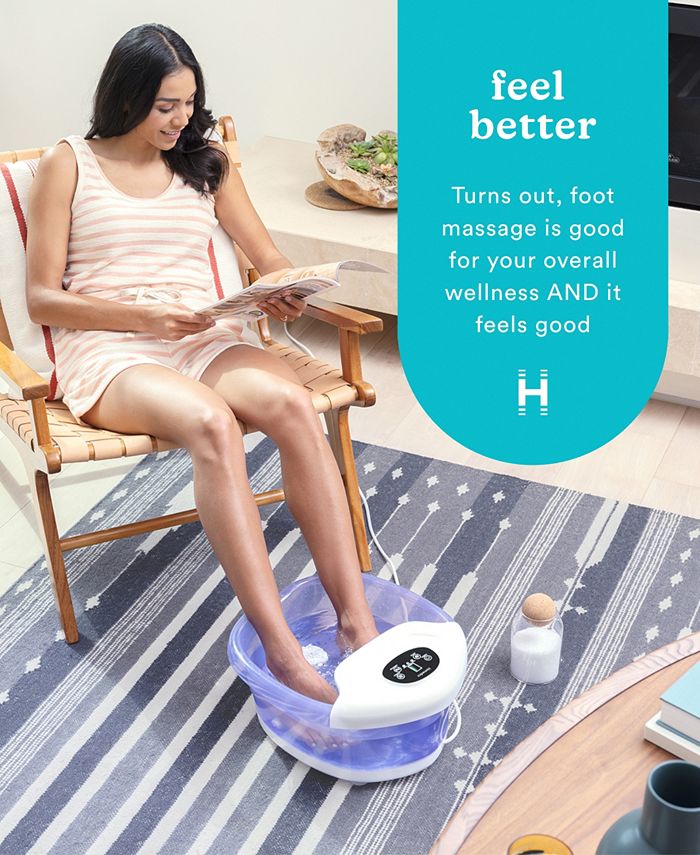 Homedics BubbleSpa + Epsom Salt Heated Foot Bath Macy's