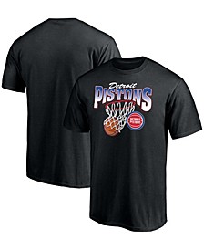 Men's Black Detroit Pistons Balanced Floor T-shirt
