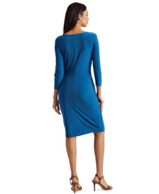 Lauren Ralph Lauren Jersey Three-Quarter-Sleeve Dress - Macy's