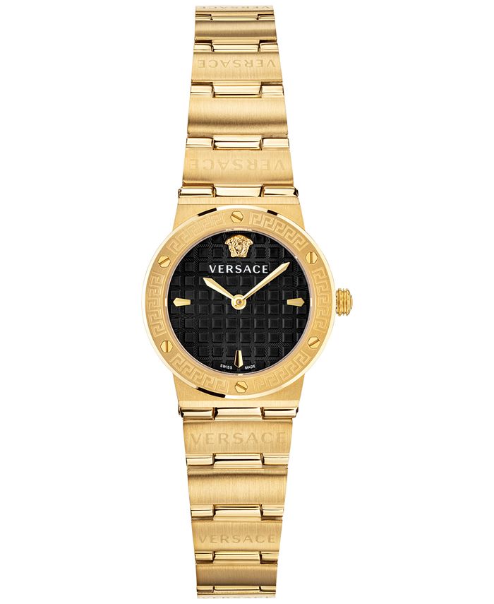 Versace Women's Greca Logo Mini IP Yellow Gold Stainless Steel Bracelet