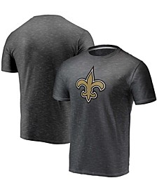 Men's Charcoal New Orleans Saints Primary Logo Space Dye T-shirt