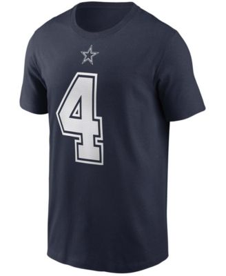 Men's Dak Prescott Navy Dallas Cowboys Name and Number T-shirt