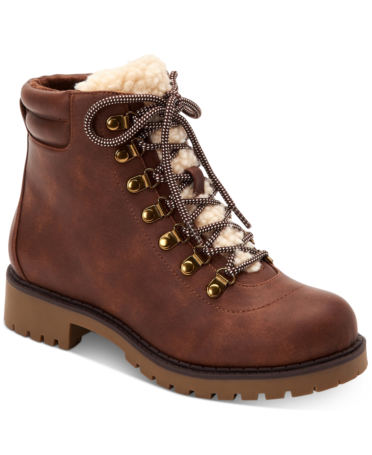 Style & Co Maariah Lace-up Lug Sole Booties, Created For Macy's Women's