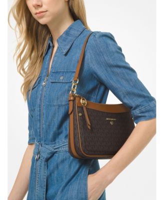 Michael Kors Logo Jet Set Charm Top Zip Pochette Shoulder